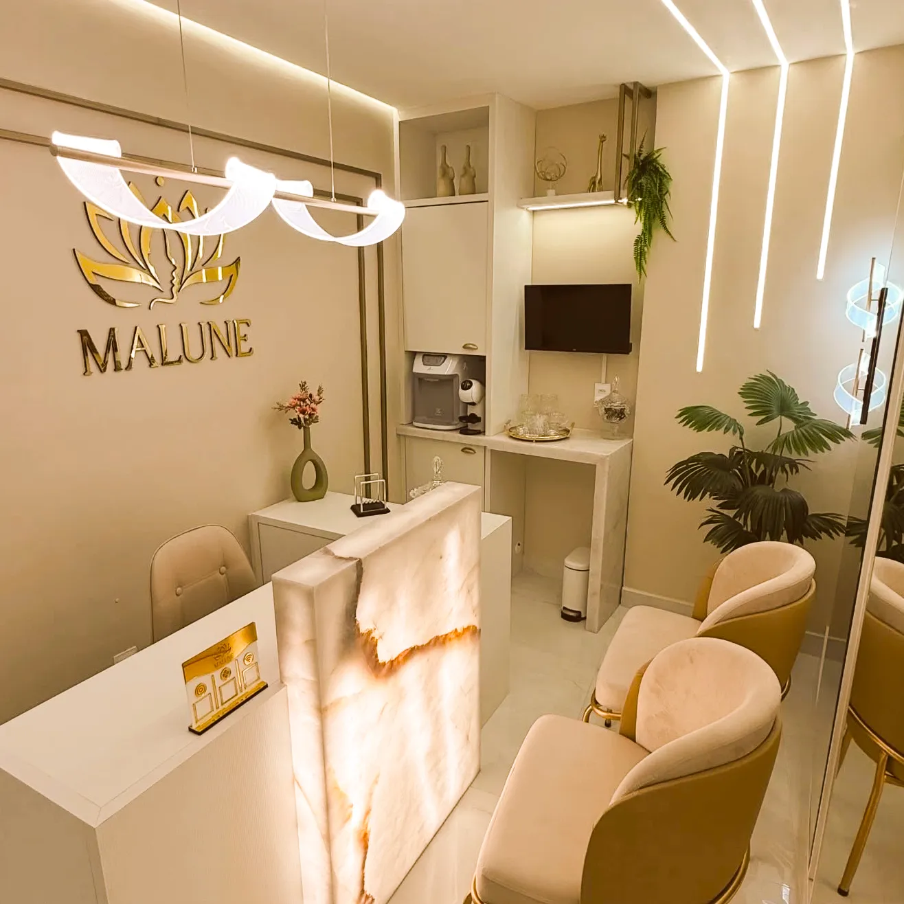Recepção da Malune Esthetic Center
